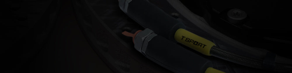 A TTSPORT steel braided brake hose.